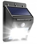 Lampa Halogen Naświetlacz Solarny z czujnikiem ruchu i zmierzchu 8W biała zimna