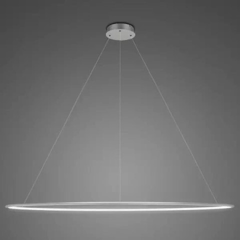 Lampa wisząca Ledowe Okręgi No.1 200cm 4k srebrna ściemnialna