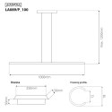 Lampa wisząca Linea No.1 100cm 4k miedziana Dali