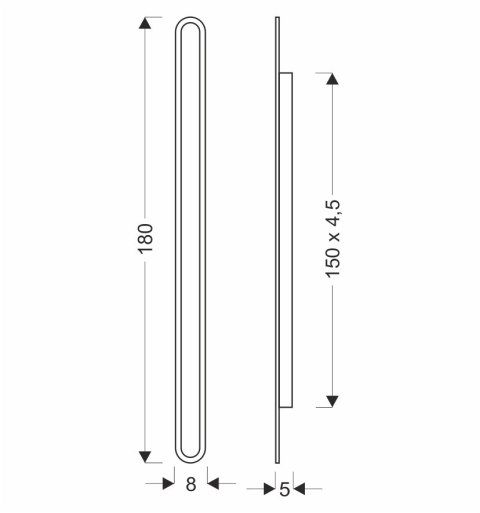Lampa zewnętrzna elewacyjna STICK - minimalistyczny kinkiet LED 180 cm 60W - nowoczesne oświetlenie zewnętrzne IP65