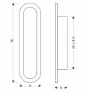 STICK lampa ścienna zewnetrzna L-30 czarny 12W klosz opal IP65