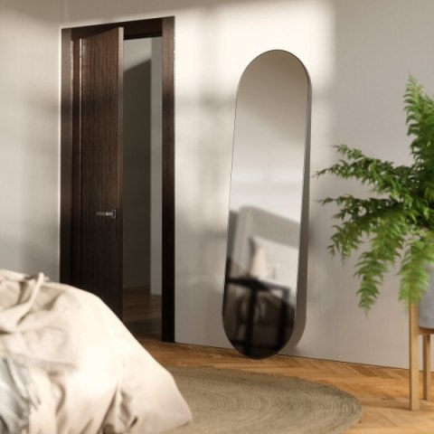 UMBRA lustro ścienne HUBBA 62 x 18 cm tytan