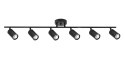 LAMPA SPOT 6xGU10 CZARNA VOLO