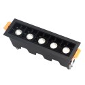 Lampa liniowa Led podtynkowa 10W 3000K czarna JDL-5T