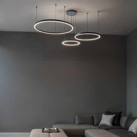 Lampa wisząca okręgi 116W czarna AZ134 MONZA