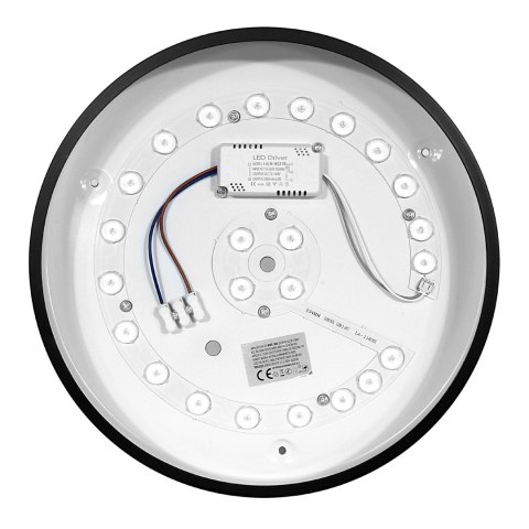 Panel LED Natynkowy 30cm okrągły BB04 30W 3000K czarny