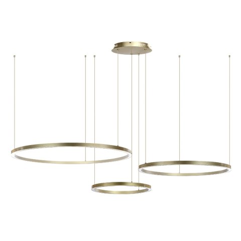 Złota Lampa wisząca okręgi 116W złota AZ134 MONZA