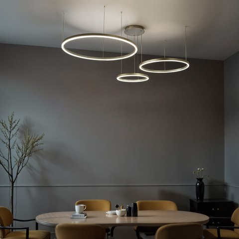 Złota Lampa wisząca okręgi 116W złota AZ134 MONZA