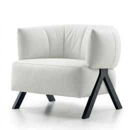 Fotel wypoczynkowy Vejen ML biały skóra naturalna - komfort i design do salonu premium