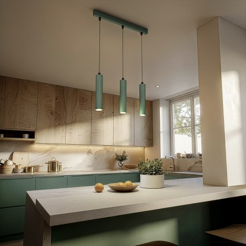 Lampa wisząca 3 x GU10 ESLA KJ217 oliwkowy