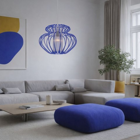 IMPERIA LAMPA WISZĄCA 1X60W E27 520X420 DUŻA NIEBIESKA PROMOCJA