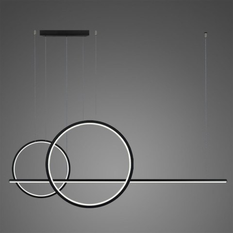 Lampa wisząca Linea No.4 60/40cm czarna 4k szerokość 150 cm