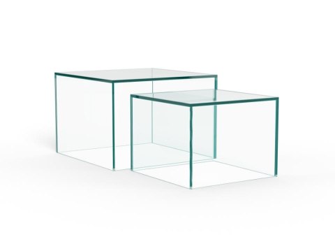 Zestaw 2 stolików Dice krystaliczne