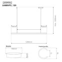Lampa wisząca Linea No.1B 150cm 3k złota