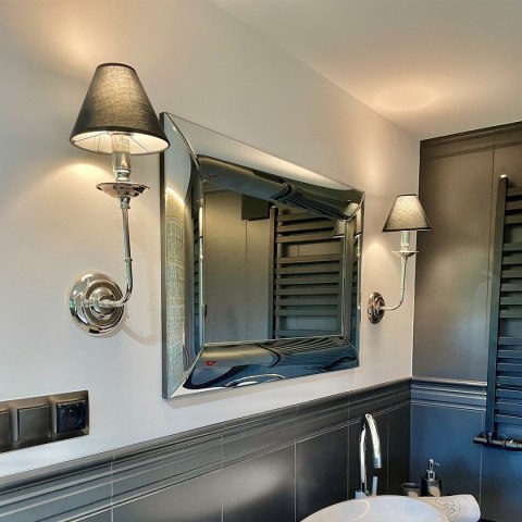 Light Prestige Kinkiet Glamour srebrno - czarny 1xE14