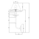 Light Prestige Kinkiet Glamour srebrno - czarny 1xE14