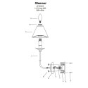 Light Prestige Kinkiet Glamour srebrno - czarny 1xE14