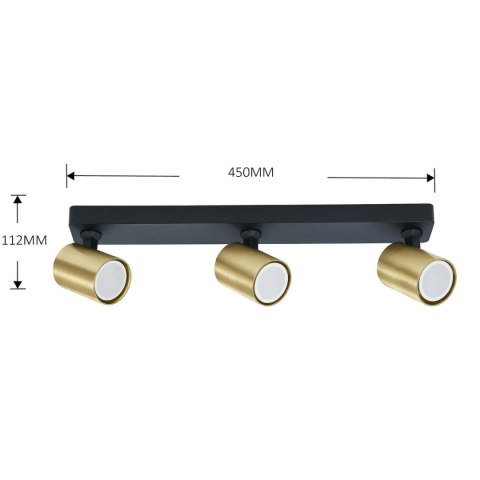 Light Prestige Spot Snow 3 złoty 3xGU10