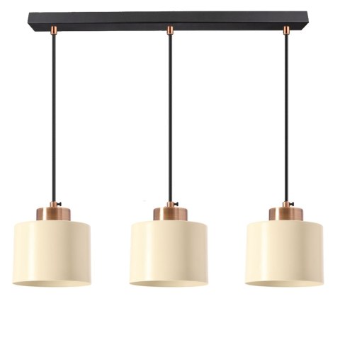 ALORA lampa wisząca czarny 3x60W E27 klosz biały