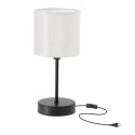 BETA lampka stołowa czarny 1x40W E14 abażur biały błyszczący