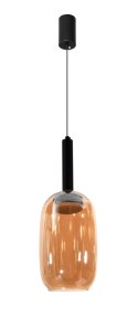 BUENO lampa wisząca czarny 1x9W GX53 klosz bezbarwny+bursztynowy