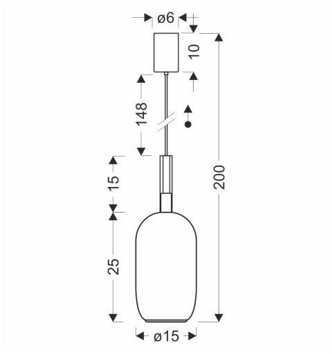 BUENO lampa wisząca czarny 1x9W GX53 klosz bezbarwny+bursztynowy