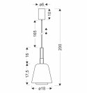 BUENO lampa wisząca czarny 1x9W GX53 klosz bezbarwny+dymiony