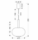 BUENO lampa wisząca czarny 1x9W GX53 klosz bezbarwny+złoty