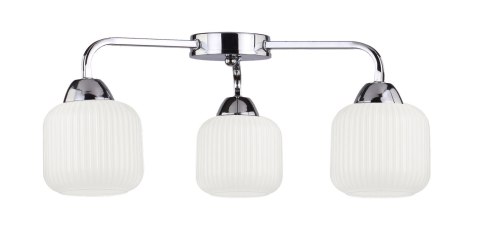 CROMADO lampa sufitowa chromowy 3x60W E27 klosz biały