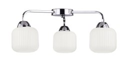 CROMADO lampa sufitowa chromowy 3x60W E27 klosz biały