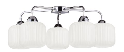 CROMADO lampa sufitowa chromowy 5x60W E27 klosz biały