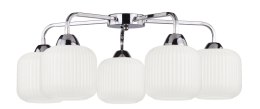CROMADO lampa sufitowa chromowy 5x60W E27 klosz biały