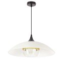 DUETTO lampa wisząca czarny 1x40W E27 klosz biały+złoty