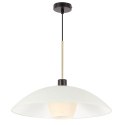 DUETTO lampa wisząca czarny+złoty 1x40W E27 klosz biały+beżowy