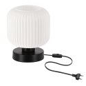 ESTILO lampa stołowa czarny 1x40 E27 klosz biały