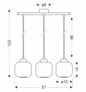 ESTILO lampa wisząca czarny 3x40W E27 klosz biały