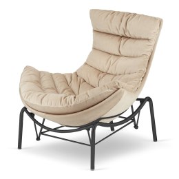 Fotel Hoor Bujany XZ Beżowy (SWAN-01) Czarna