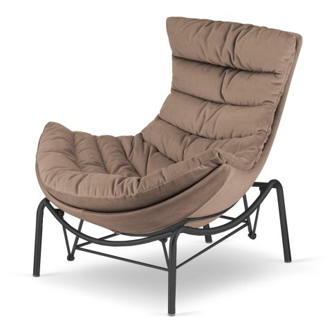 Fotel Hoor Bujany XZ Kawa z mlekiem (5187-4) Czarna