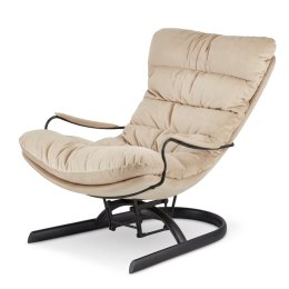 Fotel Lidingo bujany XZ Beżowy (SWAN-01) Czarna