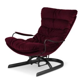 Fotel Lidingo bujany XZ Bordowy (SWAN-14) Czarna