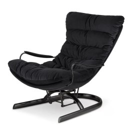 Fotel Lidingo bujany XZ Ciemnoszary (SWAN-13) Czarna