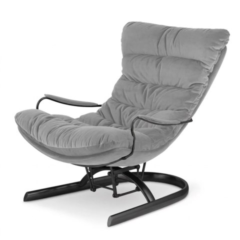 Fotel Lidingo bujany XZ Jasnoszary (SWAN-12) Czarna