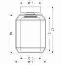 JONERA lampa sufitowa czarny 1x40W E27 klosz złoty