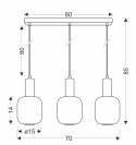 LINOX lampa wisząca talerz czarny 3x40 E27 klosz bursztynowy