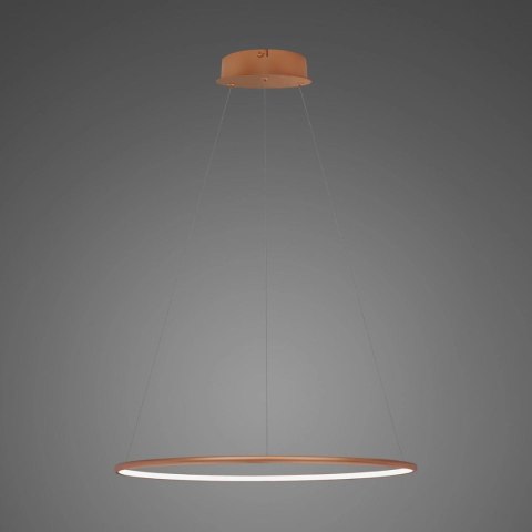Lampa wisząca Ledowe Okręgi No.1 40cm 4k miedziana