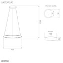 Lampa wisząca Ledowe Okręgi No.1 40cm 4k miedziana