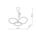 Light Prestige Azina 3 Wisząca złota LED