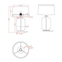 Light Prestige Lampa stołowa Amur czarno - transparentna 1xE27