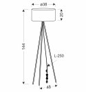 MOSSI lampa podłogowa złoty 1x40W E27 abażur czarny