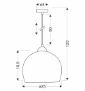 Monroe lampa wisząca 1x60W E27 klosz maślany